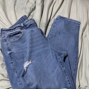 Old Navy High Rise Distressed Blue Jeans